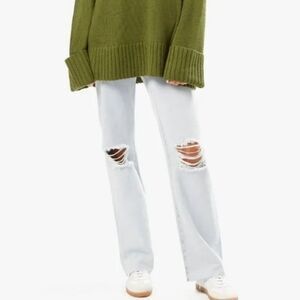 WeWoreWhat High Rise Distressed Dad Jeans Size 27 NWT